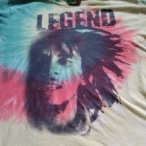Men's Tie-Dye Vintage Large Authentic Bob Marley Jamaica Collection Legend Shirt